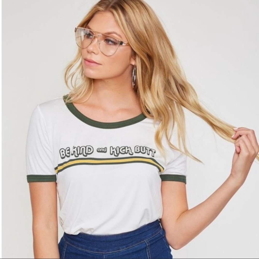 Peach Love ‘Be Kind and Kick Butt’ t-shirt